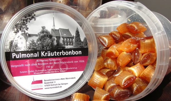 Pulmonal Kräuterbonbons, nach altem Rezept der Abtei Mariendonk in Grefrath, www.klosterladen-mariendonk.de