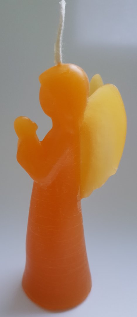 Figurenkerze Engel orange