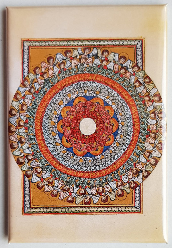 Magnet mit Gemäldeminiatur - Die Chöre der Engel (Hildegard von Bingen)